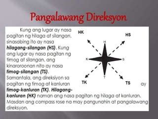 Ang Mapa at ang mga Direksyon .